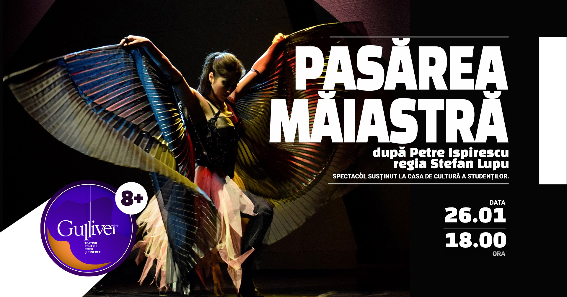 Spectacolul ”Pasărea Măiastră” revine în această duminică la GULLIVER - Teatrul Familiei Tale